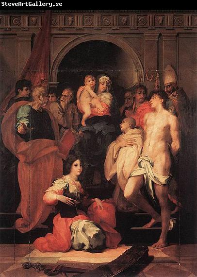 Rosso Fiorentino Madonna Enthroned and Ten Saints